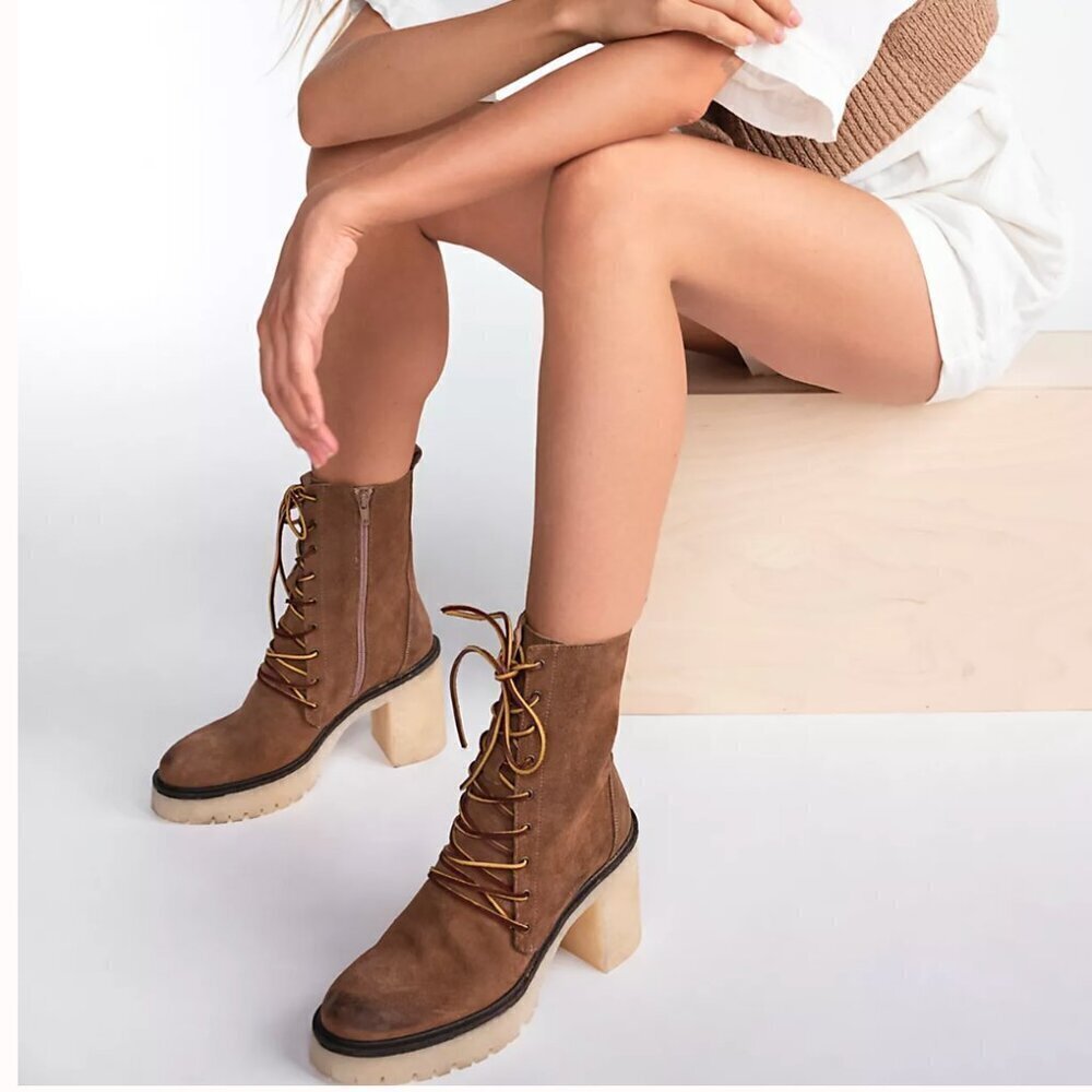Free People Dylan Lace Up Boots Size 39 Womens 9